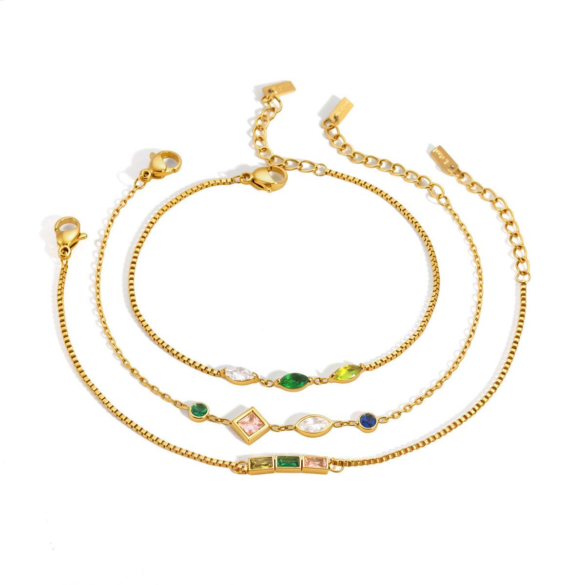 Chic Waterproof Colorful Crystal Bracelet