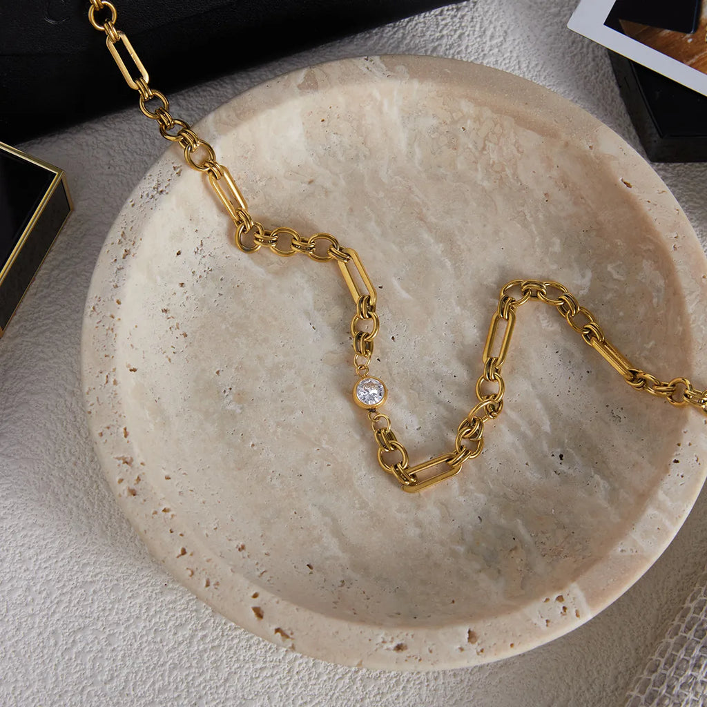 Waterproof Gold Chunky Link Choker