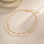 Waterproof Minimalist Double-Layer Necklace