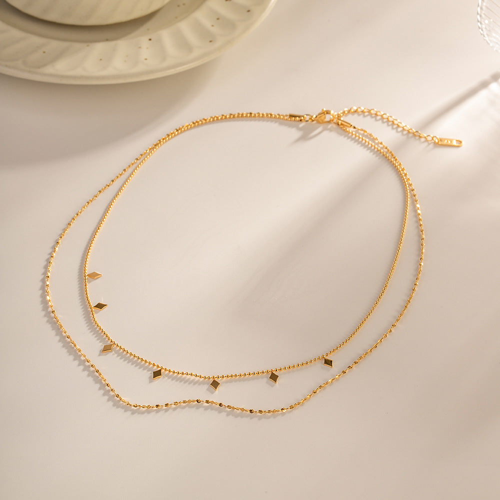 Waterproof Minimalist Double-Layer Necklace