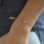 Waterproof Dainty Double-Chain Charm Bracelets