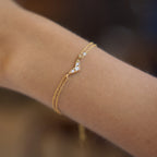Waterproof Dainty Double-Chain Charm Bracelets