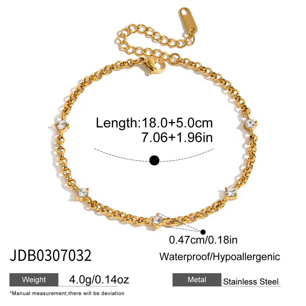 Waterproof 18K Gold Geometric Medallion Zirconia Pendant Necklace