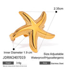 Waterproof Starfish Ring Collection