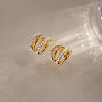 Bold Snake Hoop & Sparkling Ear Cuff Collection | Waterproof Stainless Steel