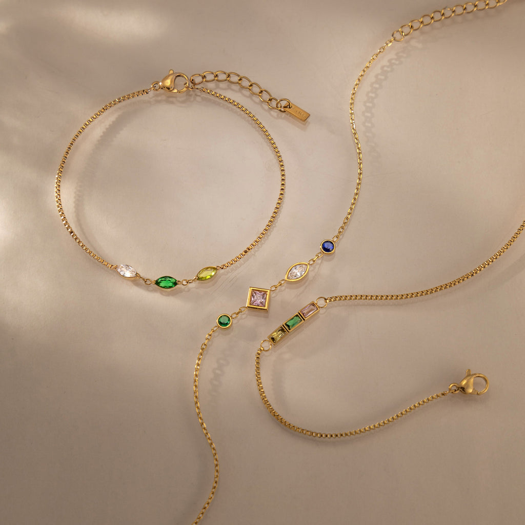 Chic Waterproof Colorful Crystal Bracelet