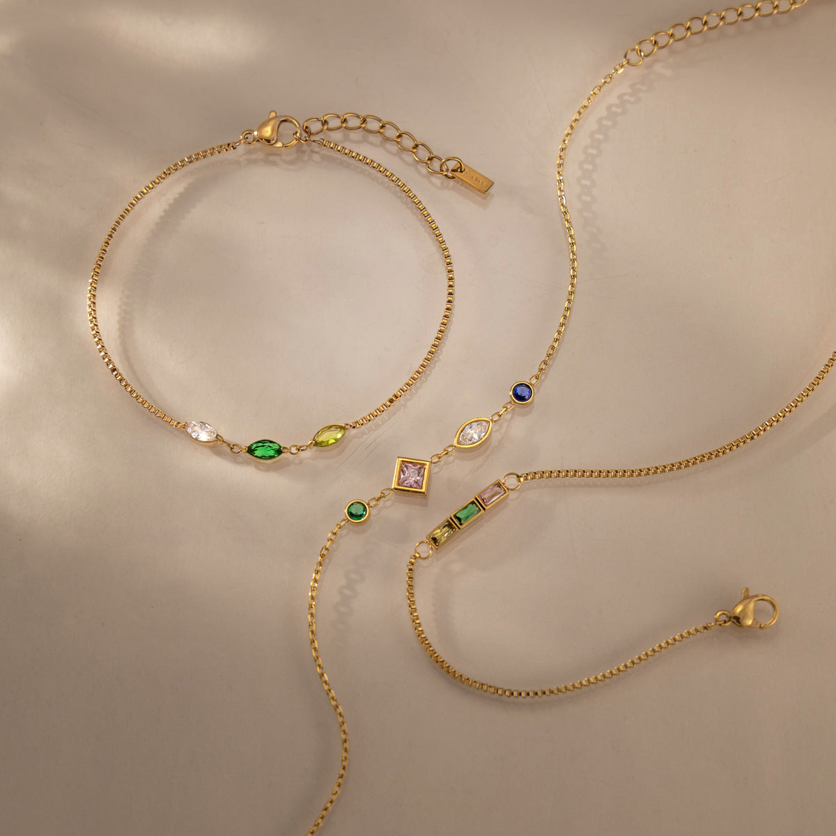 Chic Waterproof Colorful Crystal Bracelet
