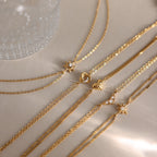 Waterproof Dainty Double-Chain Charm Bracelets