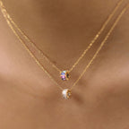 Waterproof 18K Gold Vintage Cameo & Zirconia Medallion Pendant Necklace