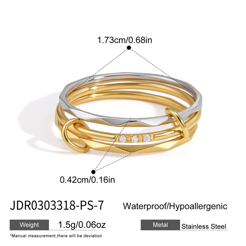Waterproof 3-in-1 Interlocking Multi-Link Ring