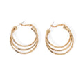 Elegant Multi-Layer Gold Hoop Earrings