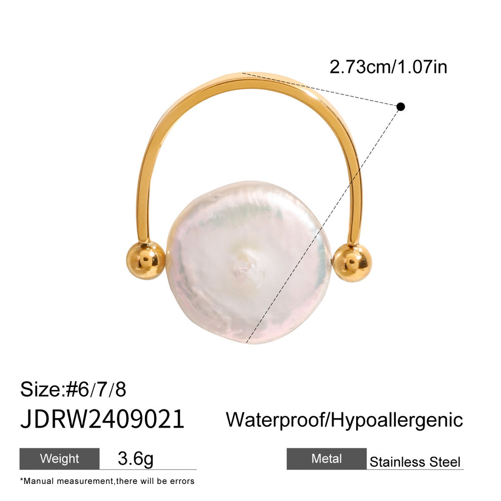 WaterproofBaroque Freshwater Pearl Statement Ring