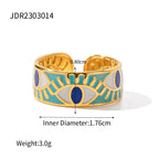 Waterproof 18K Gold Lapis Lazuli & Evil Eye Statement Ring Collection