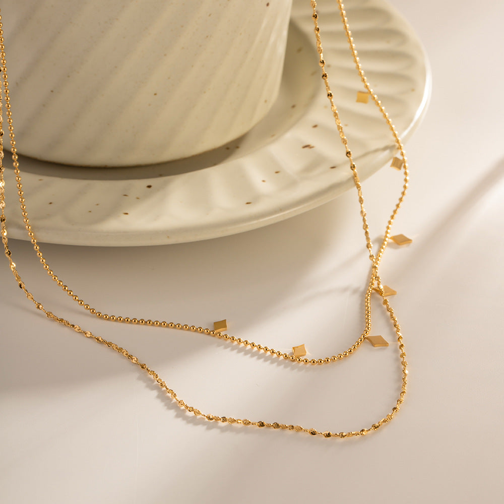 Waterproof Minimalist Double-Layer Necklace