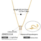 Waterproof 18K Gold Vintage Cameo & Zirconia Medallion Pendant Necklace
