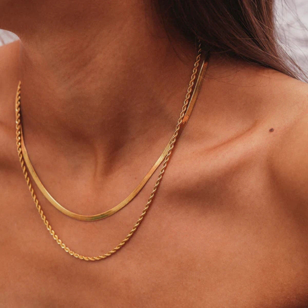 Everyday Layered Chain Waterproof Necklace