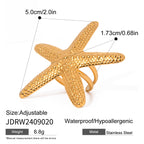 Waterproof Starfish Ring Collection