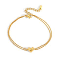 Waterproof Dainty Double-Chain Charm Bracelets