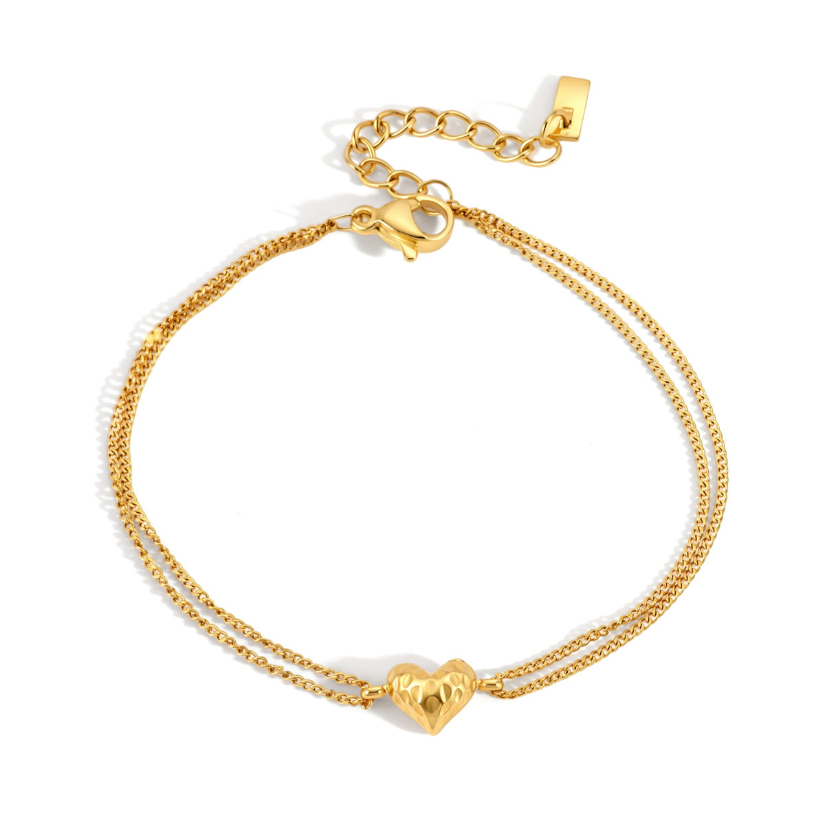 Waterproof Dainty Double-Chain Charm Bracelets