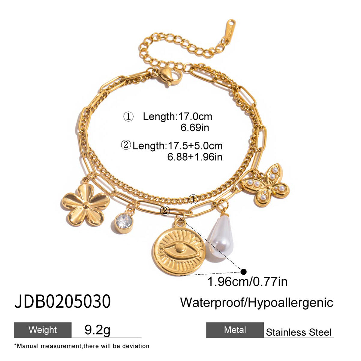 Waterproof 18K Gold Geometric Medallion Zirconia Pendant Necklace