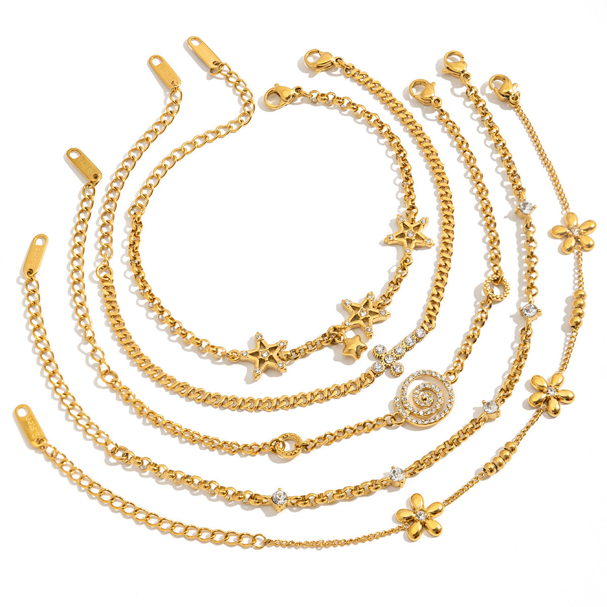 Waterproof 18K Gold Geometric Medallion Zirconia Pendant Necklace