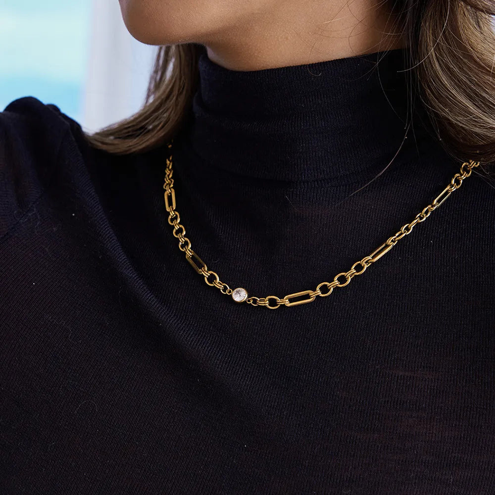 Waterproof Gold Chunky Link Choker