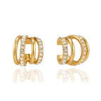 Bold Snake Hoop & Sparkling Ear Cuff Collection | Waterproof Stainless Steel