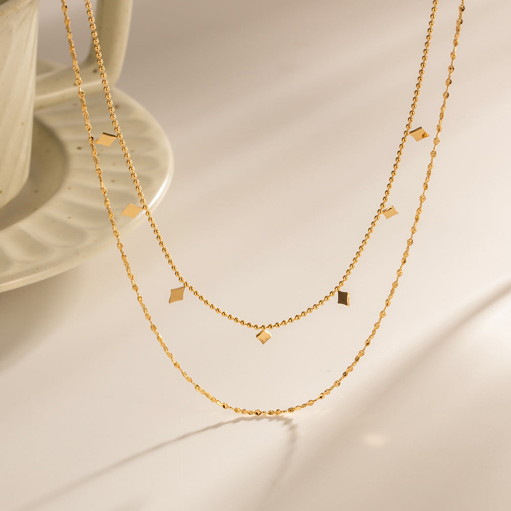 Waterproof Minimalist Double-Layer Necklace