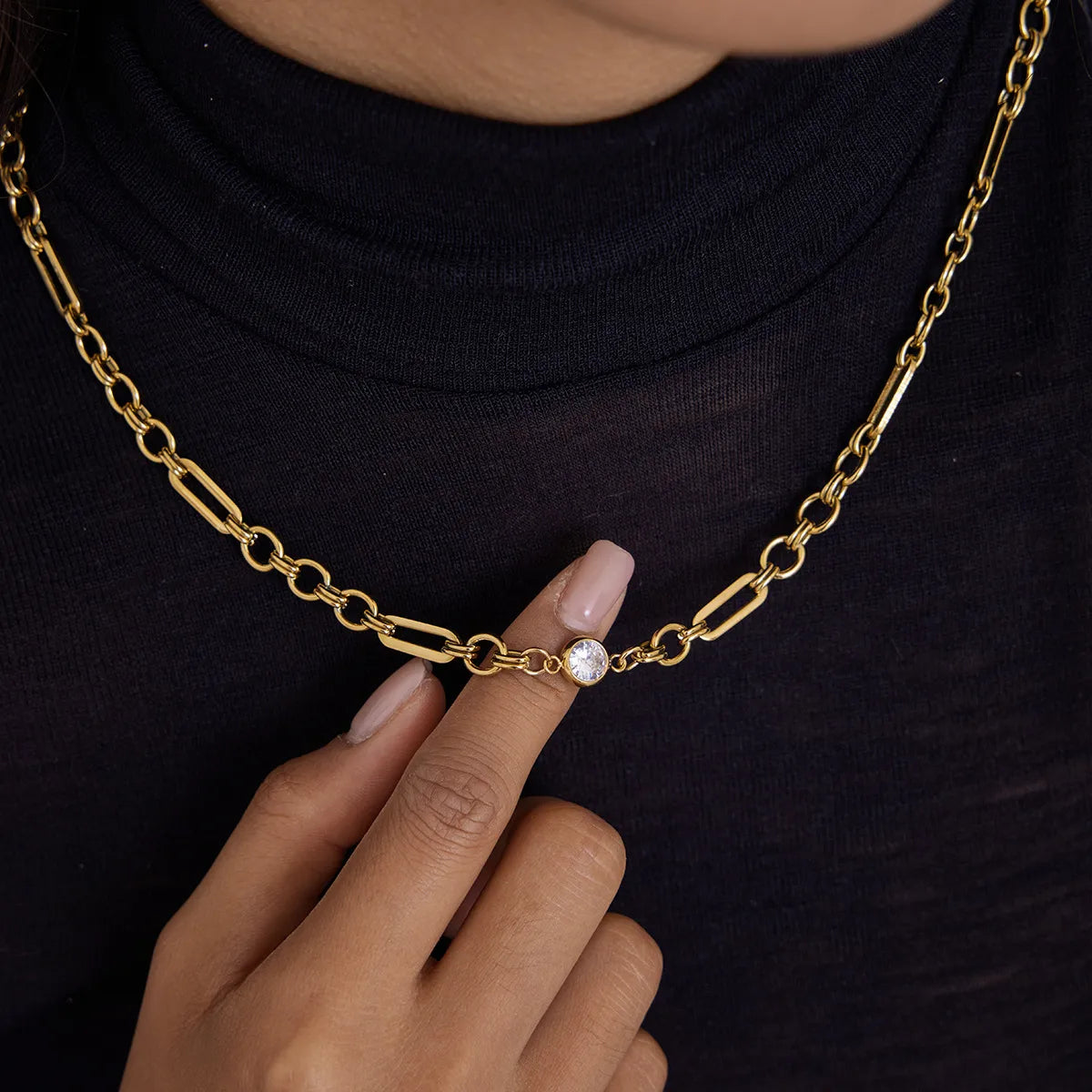Waterproof Gold Chunky Link Choker