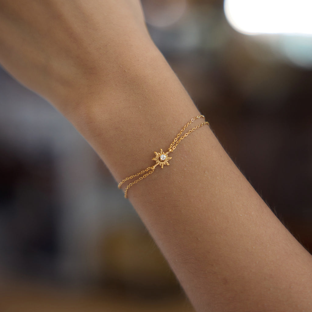 Waterproof Dainty Double-Chain Charm Bracelets