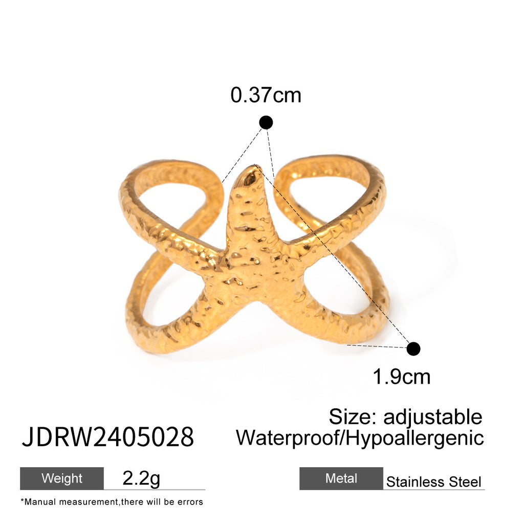 Waterproof Starfish Ring Collection