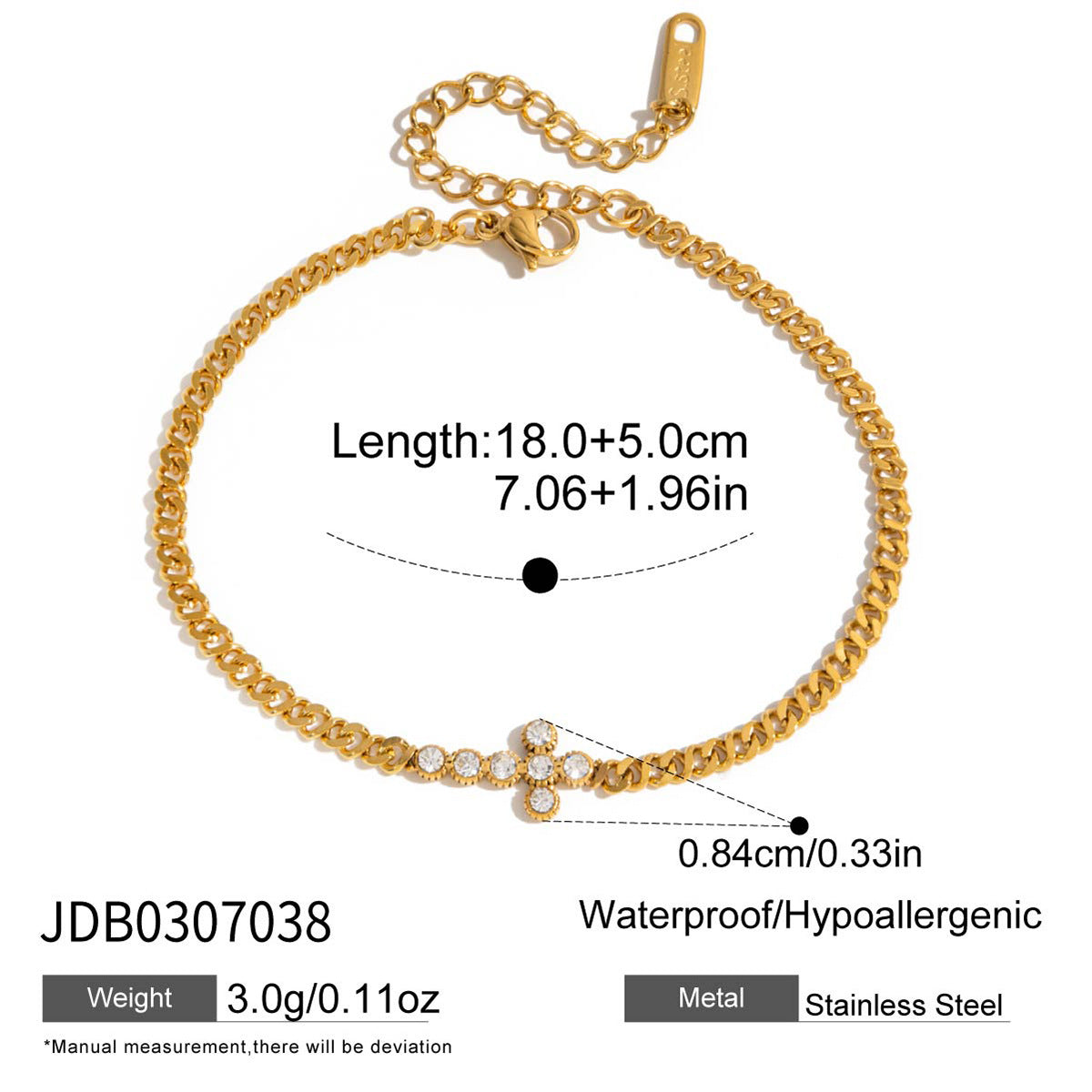 Waterproof 18K Gold Geometric Medallion Zirconia Pendant Necklace