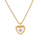 Waterproof Celestial Medallion Necklace | Vintage Gold Steel