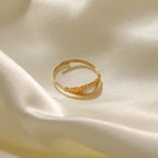 Vintage Adjustable Open Ring | Waterproof 18K Gold