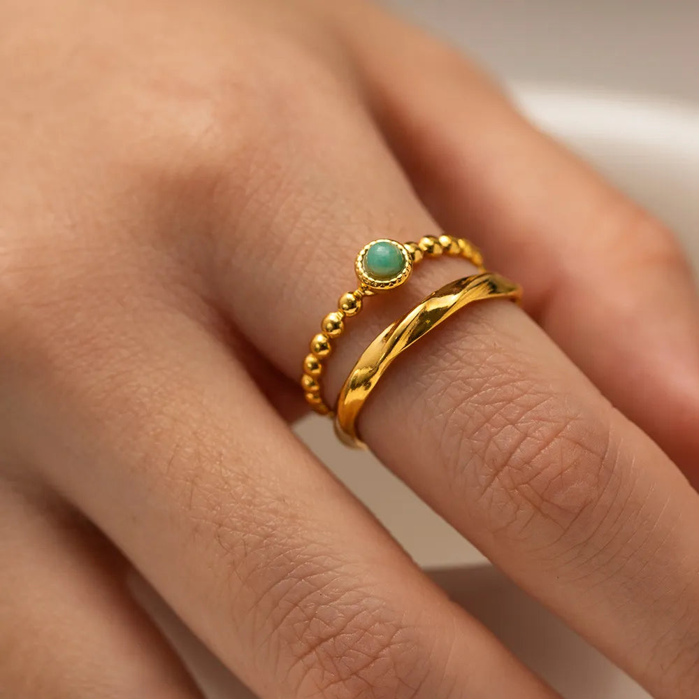 Double-Layer Open Ring – Waterproof Stainless Steel