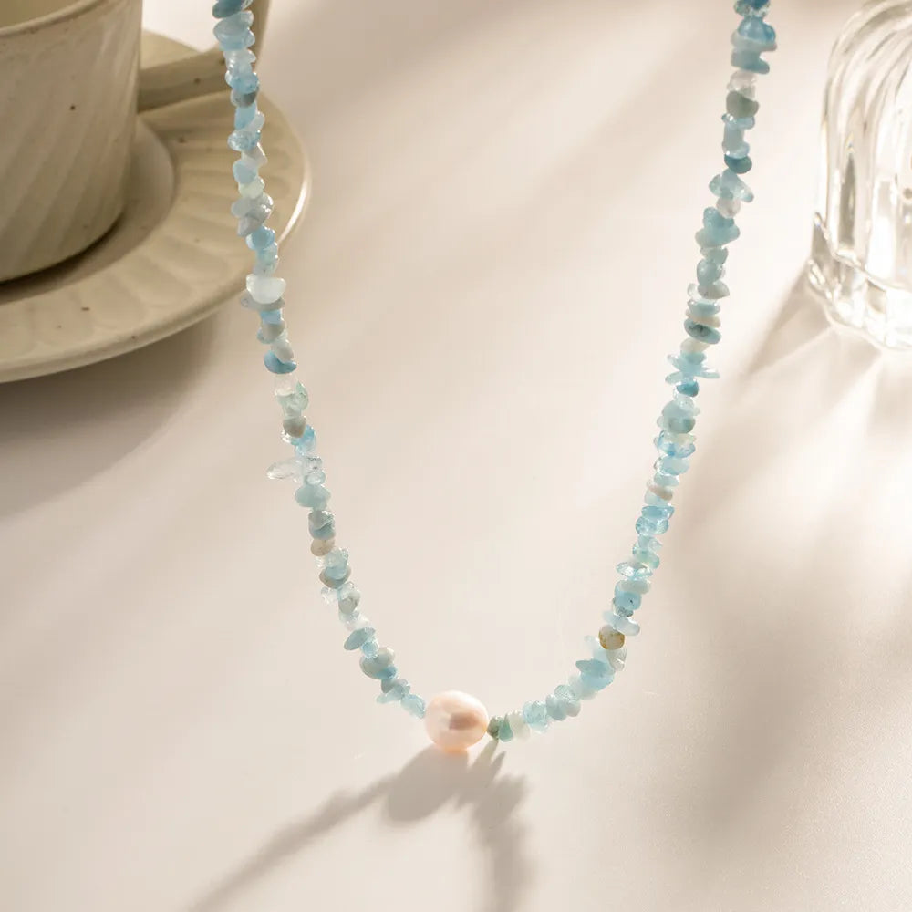 Waterproof Crushed Stone Necklace