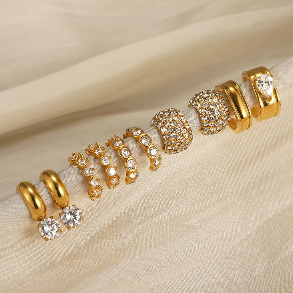 Waterproof No-Piercing Chunky CZ Ear Cuffs