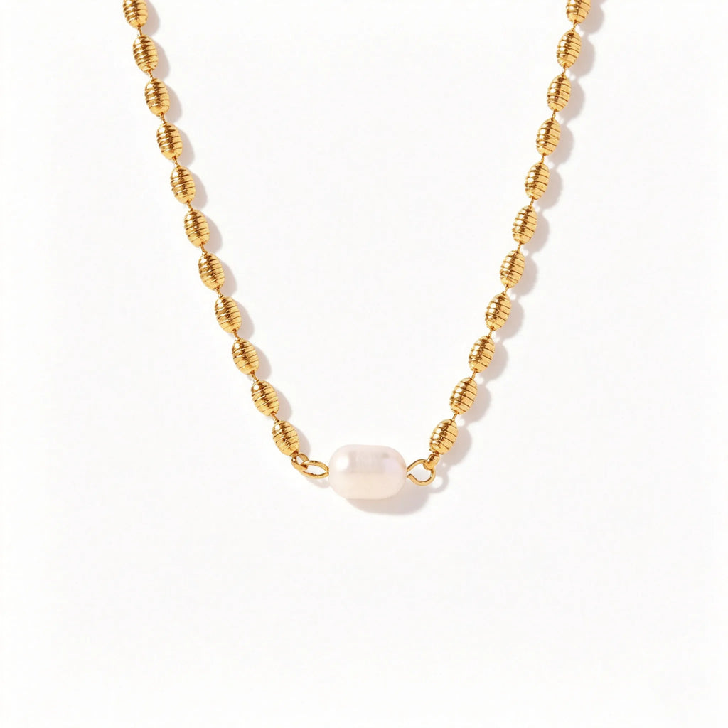 Waterproof Stainless Steel Chunky Charm Necklace | Gold Cross & Heart Layered Chain