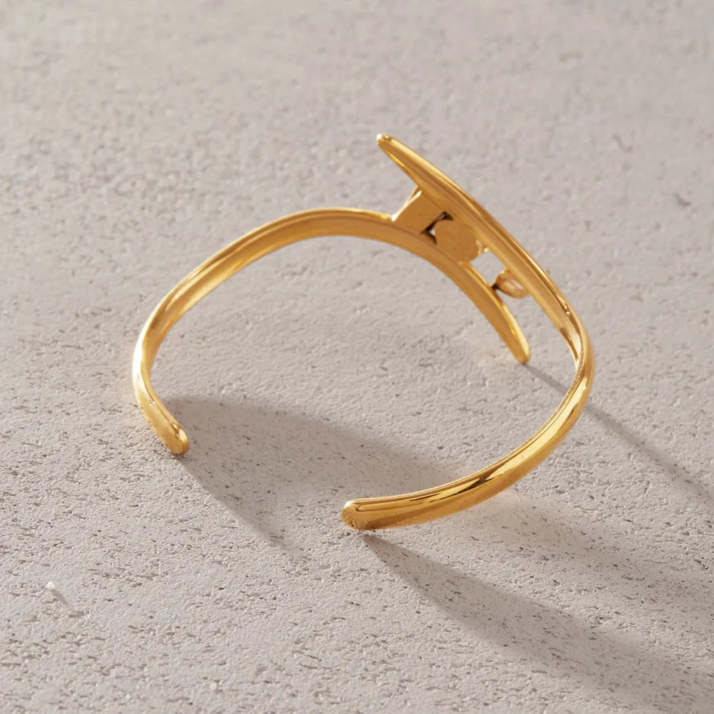 Waterproof Trio CZ Cuff Bracelet
