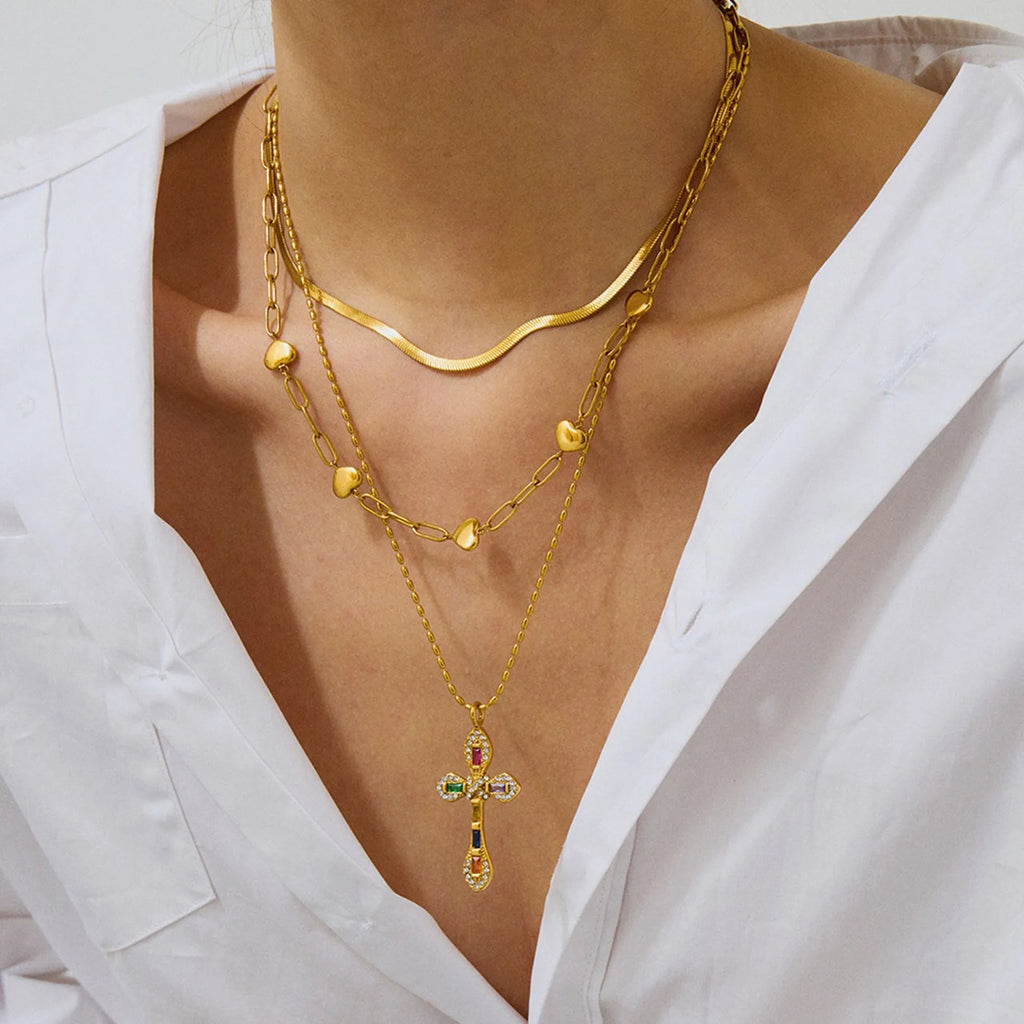 Waterproof Cross Pendant Necklace