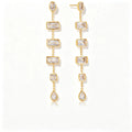 Zirconia Drop & Threader Earrings Collection – Waterproof 18K Gold