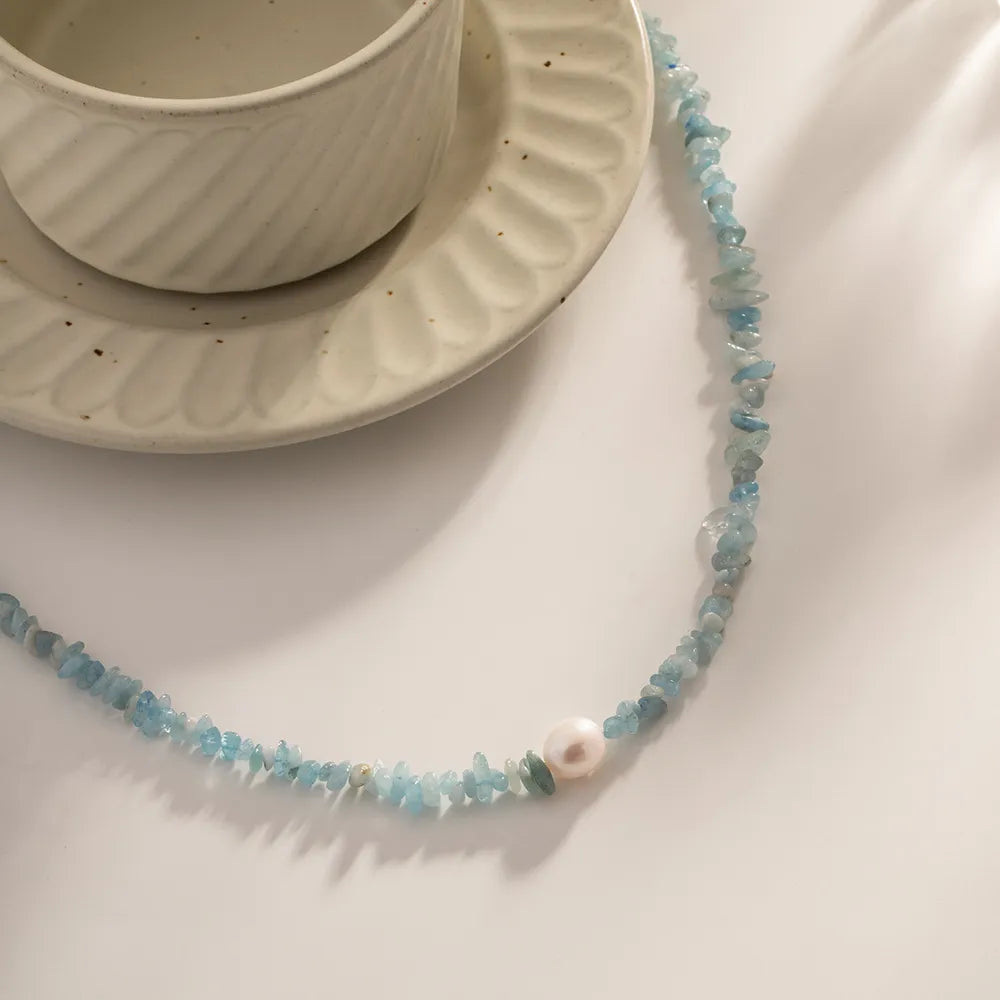 Waterproof Crushed Stone Necklace