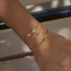 Colorful Crystal Bracelet | Waterproof 18K Gold