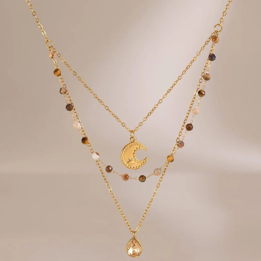 Waterproof Celestial Layered Necklace