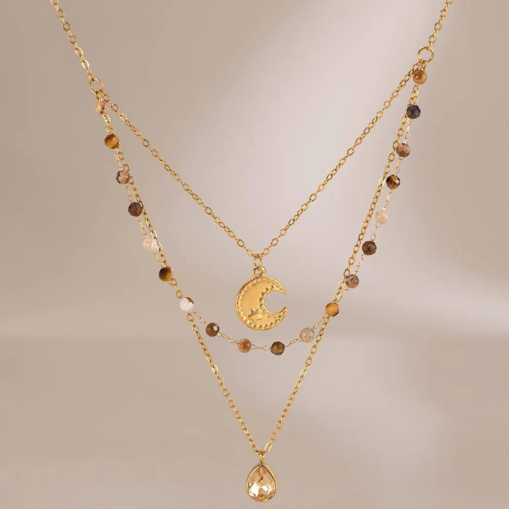Waterproof Celestial Layered Necklace
