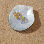 Celestial Starburst Zirconia Open Ring | Waterproof 18K Gold
