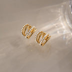 Snake Head Huggie & Ear Cuff Set – Waterproof Steel