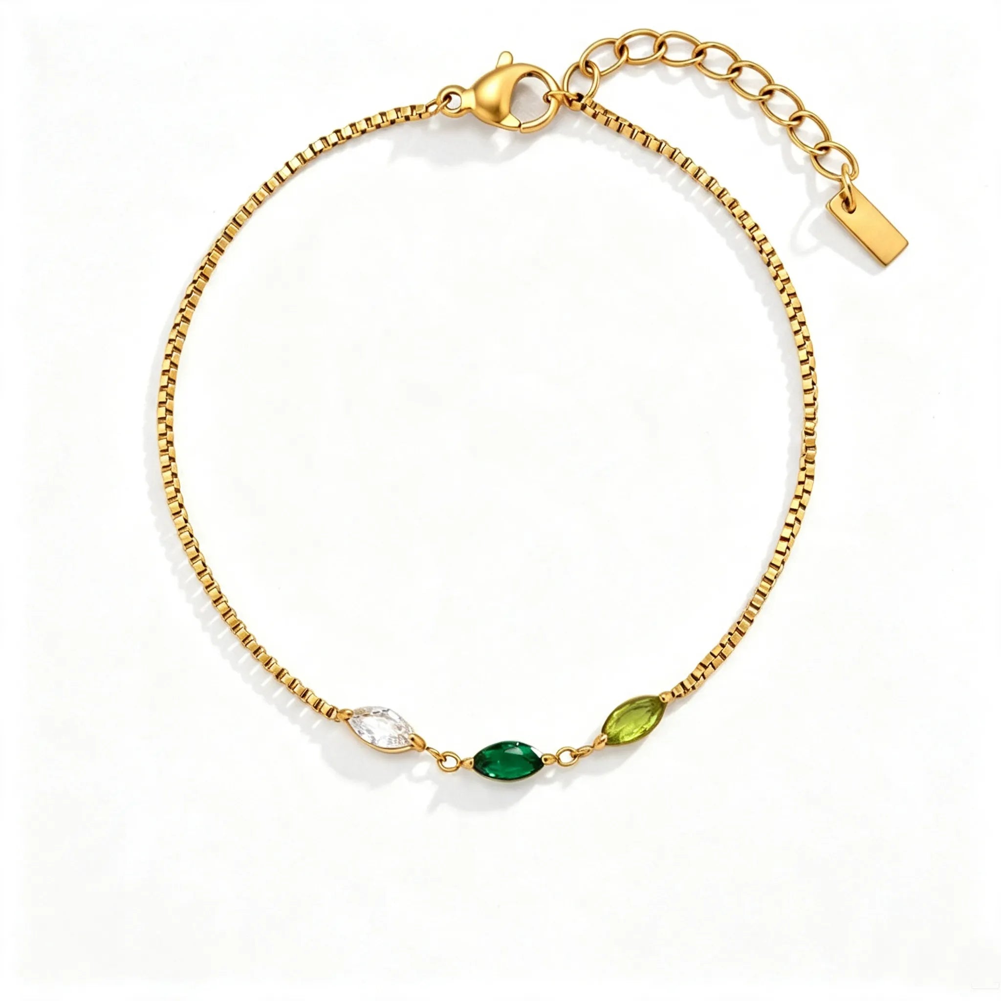 Colorful Crystal Bracelet – Waterproof Stainless Steel