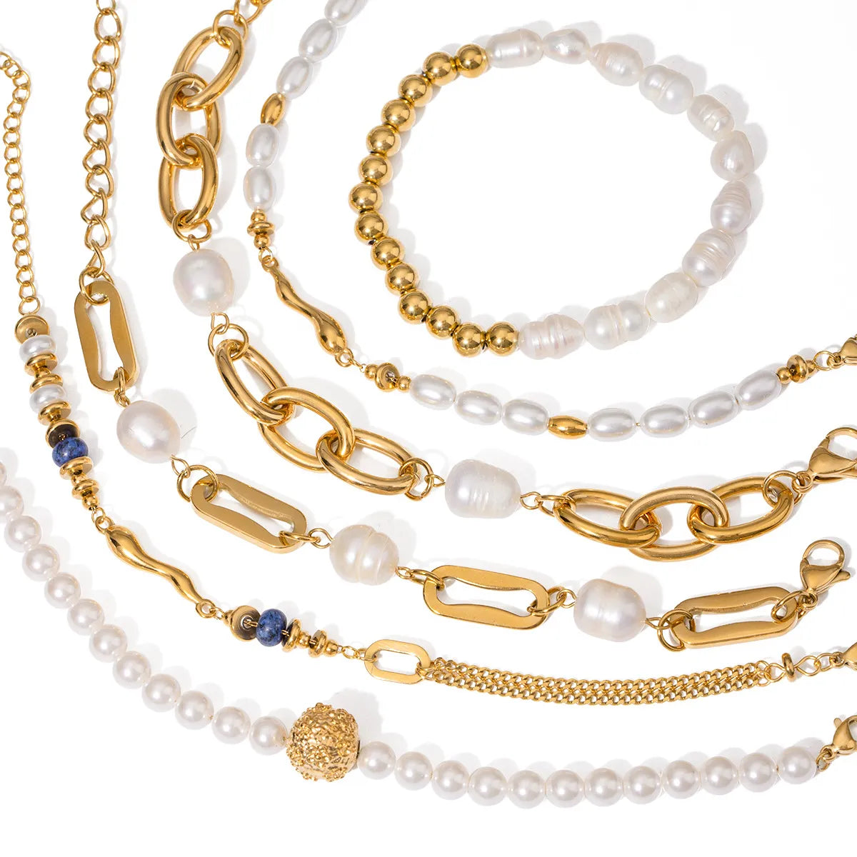 Waterproof Stacking Beaded Pearl Bracelet