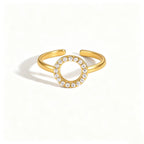 Vintage CZ Dainty Open Ring Collection – Waterproof 18K Gold | 7 Styles